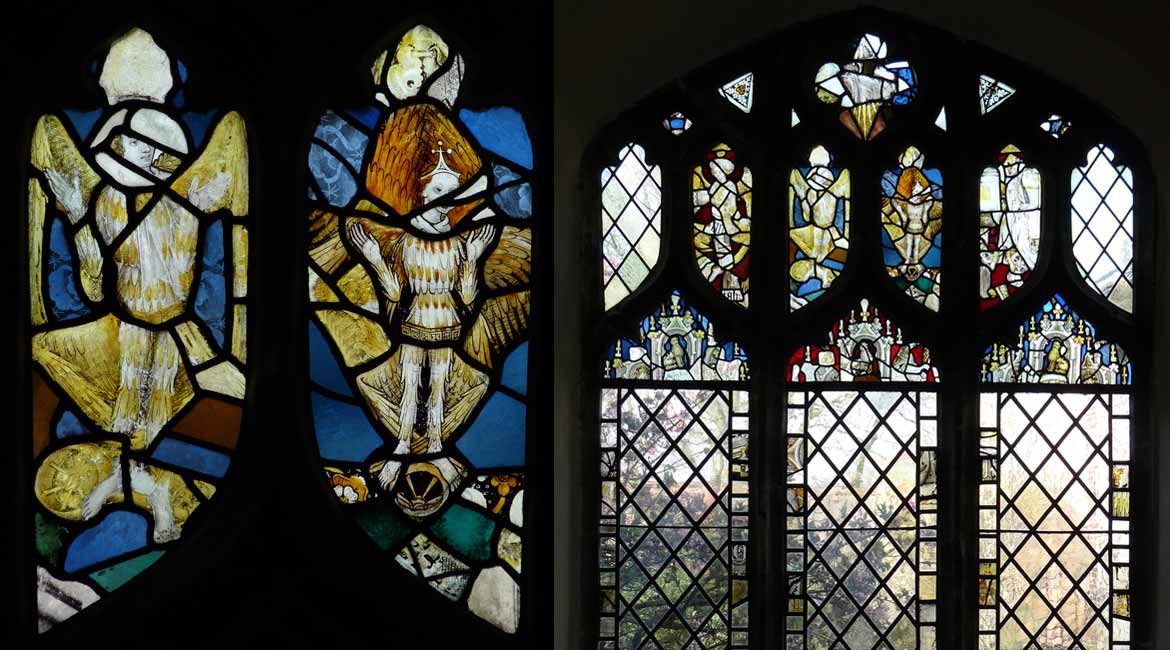 Stained glass windows at St. Peter Hungate Church, Norwich, Norfolk
